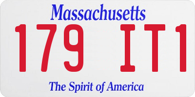 MA license plate 179IT1