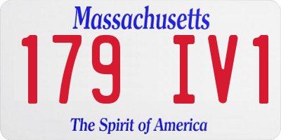 MA license plate 179IV1