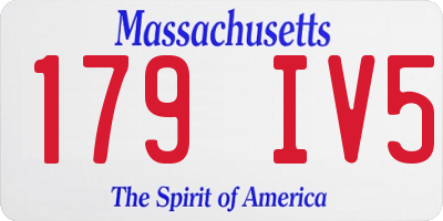 MA license plate 179IV5