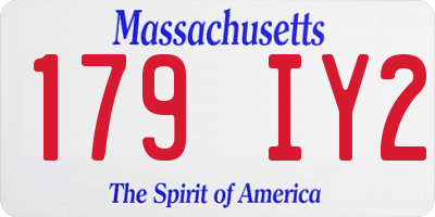 MA license plate 179IY2