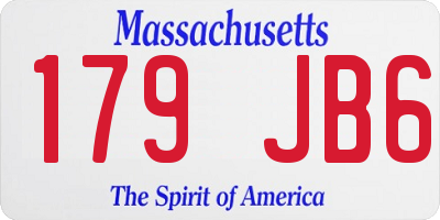 MA license plate 179JB6