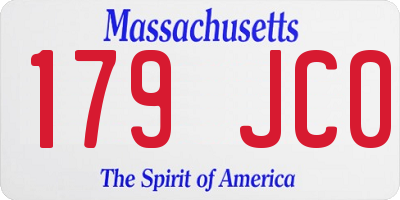 MA license plate 179JC0