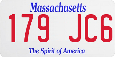 MA license plate 179JC6