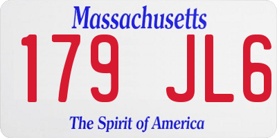 MA license plate 179JL6