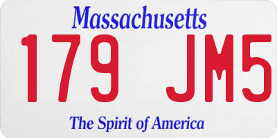MA license plate 179JM5