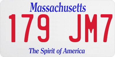 MA license plate 179JM7