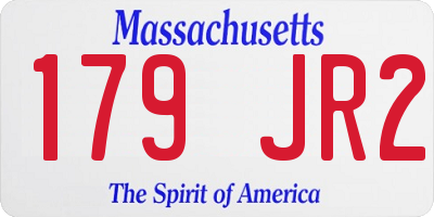 MA license plate 179JR2