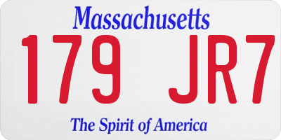 MA license plate 179JR7