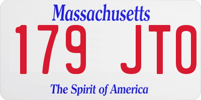 MA license plate 179JT0
