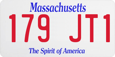 MA license plate 179JT1