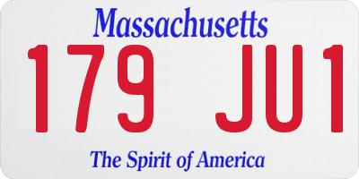 MA license plate 179JU1