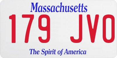 MA license plate 179JV0