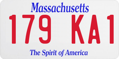 MA license plate 179KA1