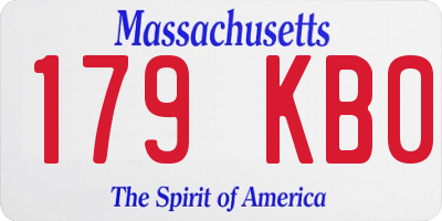MA license plate 179KB0