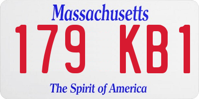 MA license plate 179KB1