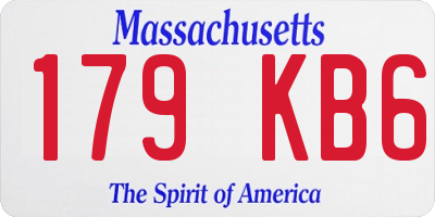MA license plate 179KB6