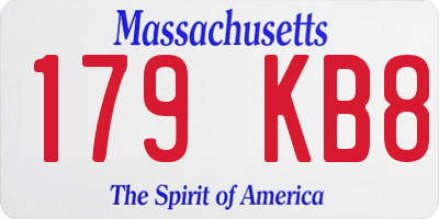 MA license plate 179KB8