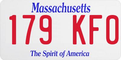 MA license plate 179KF0