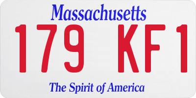 MA license plate 179KF1