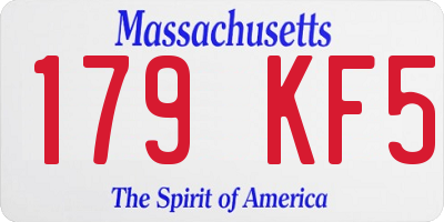 MA license plate 179KF5