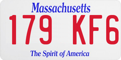 MA license plate 179KF6