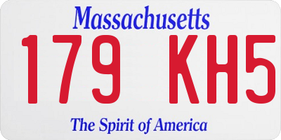 MA license plate 179KH5