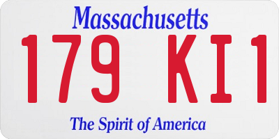 MA license plate 179KI1