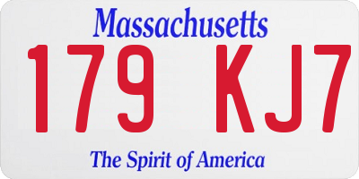 MA license plate 179KJ7