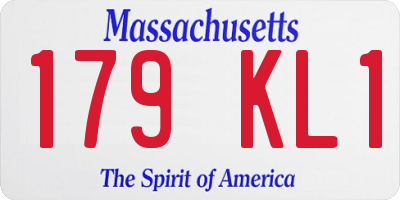 MA license plate 179KL1