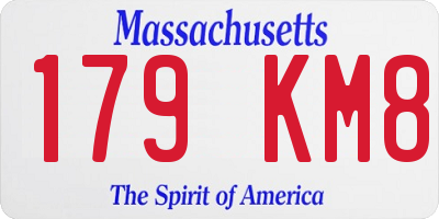 MA license plate 179KM8