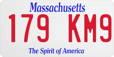 MA license plate 179KM9
