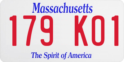 MA license plate 179KO1