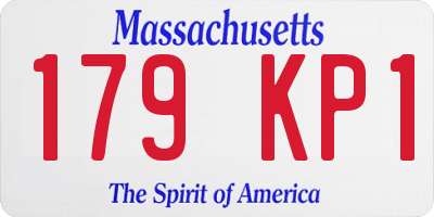 MA license plate 179KP1