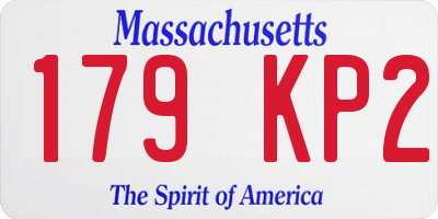 MA license plate 179KP2