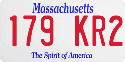 MA license plate 179KR2