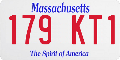 MA license plate 179KT1