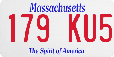MA license plate 179KU5