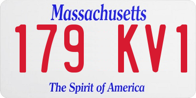 MA license plate 179KV1