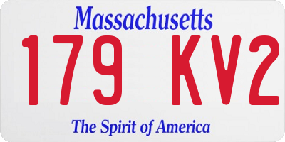 MA license plate 179KV2