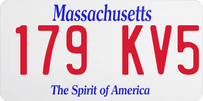 MA license plate 179KV5