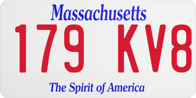 MA license plate 179KV8