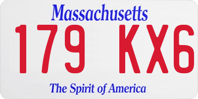 MA license plate 179KX6