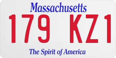 MA license plate 179KZ1