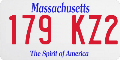 MA license plate 179KZ2
