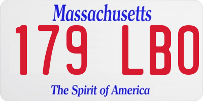 MA license plate 179LB0