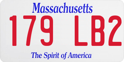 MA license plate 179LB2