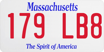 MA license plate 179LB8