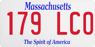 MA license plate 179LC0