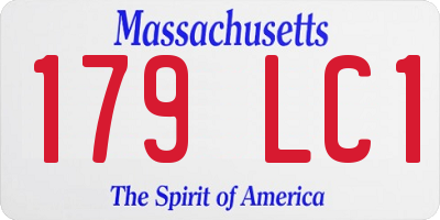 MA license plate 179LC1