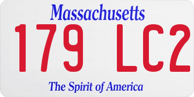 MA license plate 179LC2
